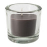 Kaars in glas - 6.5x6 cm - bruin