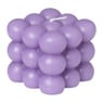 Bubble kaars - lila - 6.5x6.5x6.5 cm