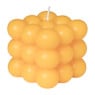 Bubble kaars - oranje - 6.5x6.5x6.5 cm