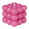 Bubble Kaars - donkerroze - 6.5x6.5x6.5 cm