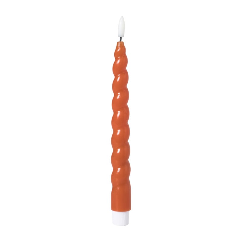 LED dinerkaars twist - oranje - ø2.5x24.5 cm