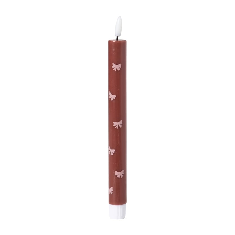 LED dinerkaars strikjes - roze/rood - ø2.2x24.5 cm