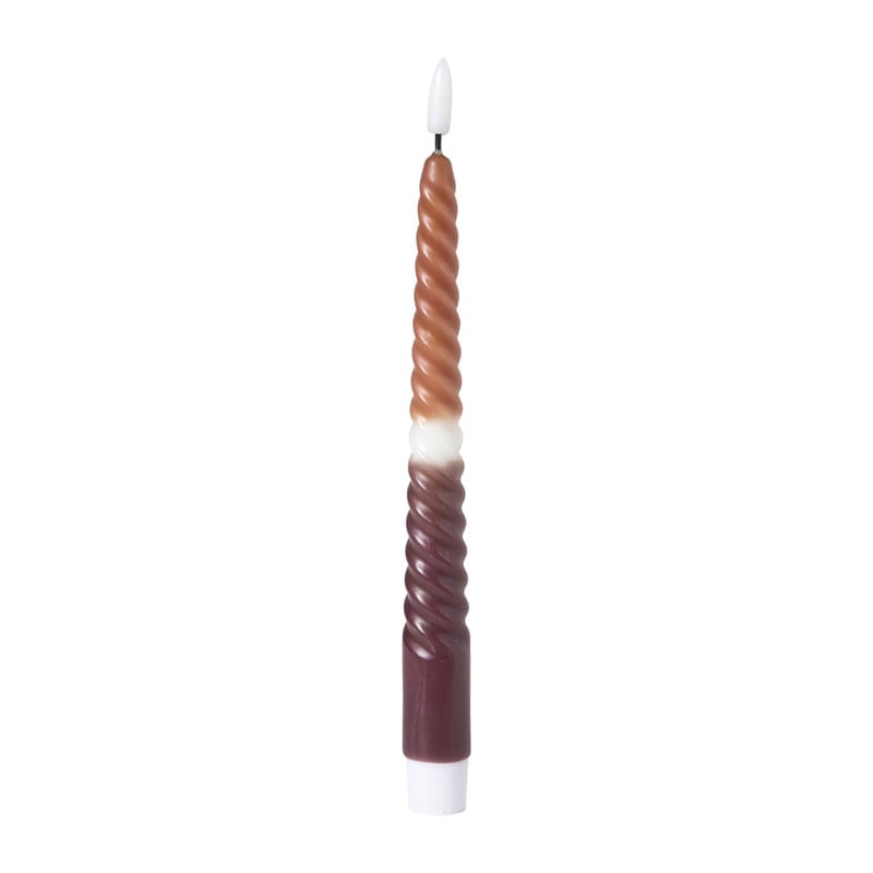 LED dinerkaars dipdye - geel/wit - ø3x24.5 cm