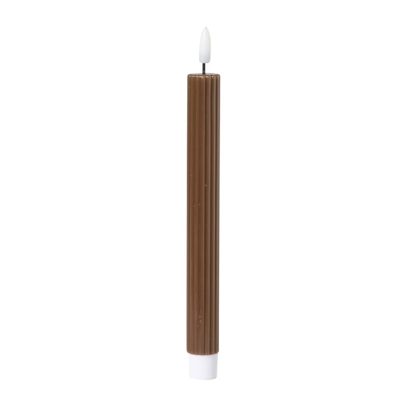 LED dinerkaars rib - bruin - ø2.2x24.5 cm