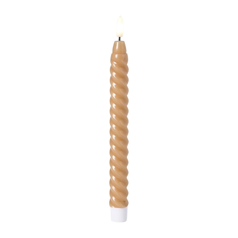 LED dinerkaars twist smal - bruin - ø2.5x24.5 cm