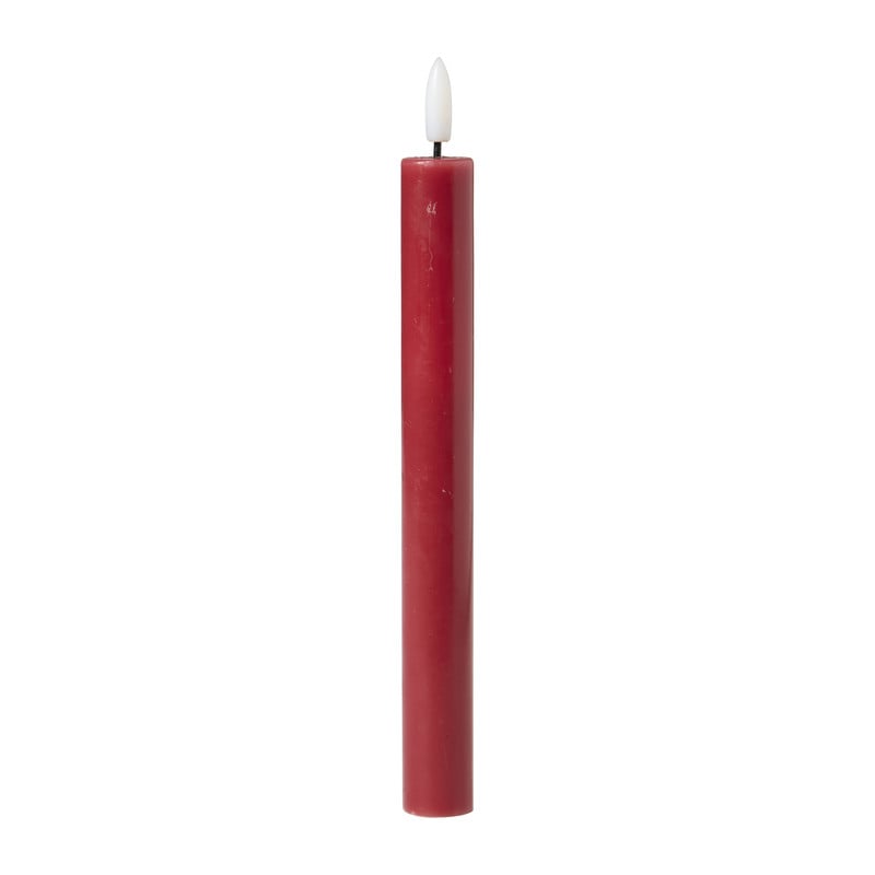 LED dinerkaars gestreept - bordeaux rood - 2.2x24.5 cm