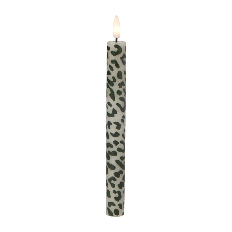 LED dinerkaars luipaard - zwart/wit - 2.2x24.5 cm