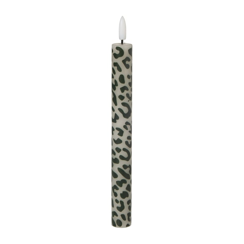 LED dinerkaars luipaard - zwart/wit - 2.2x24.5 cm