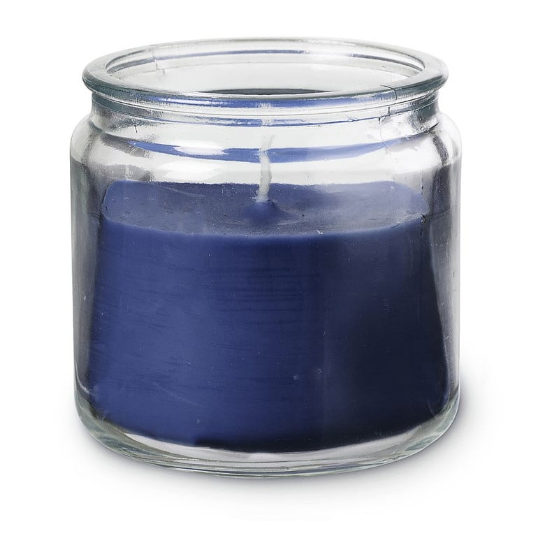 Kaars in glas - donkerblauw - 7.5x8.5 cm
