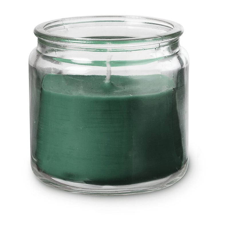 Kaars in glas - donkergroen - 7.5x8.5 cm