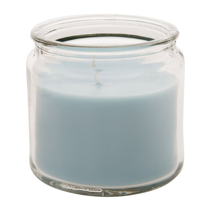 Kaars in glas - lichtblauw