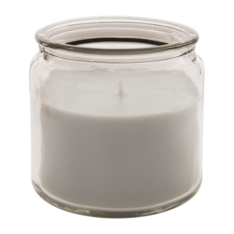 Kaars in glas - lichtgrijs