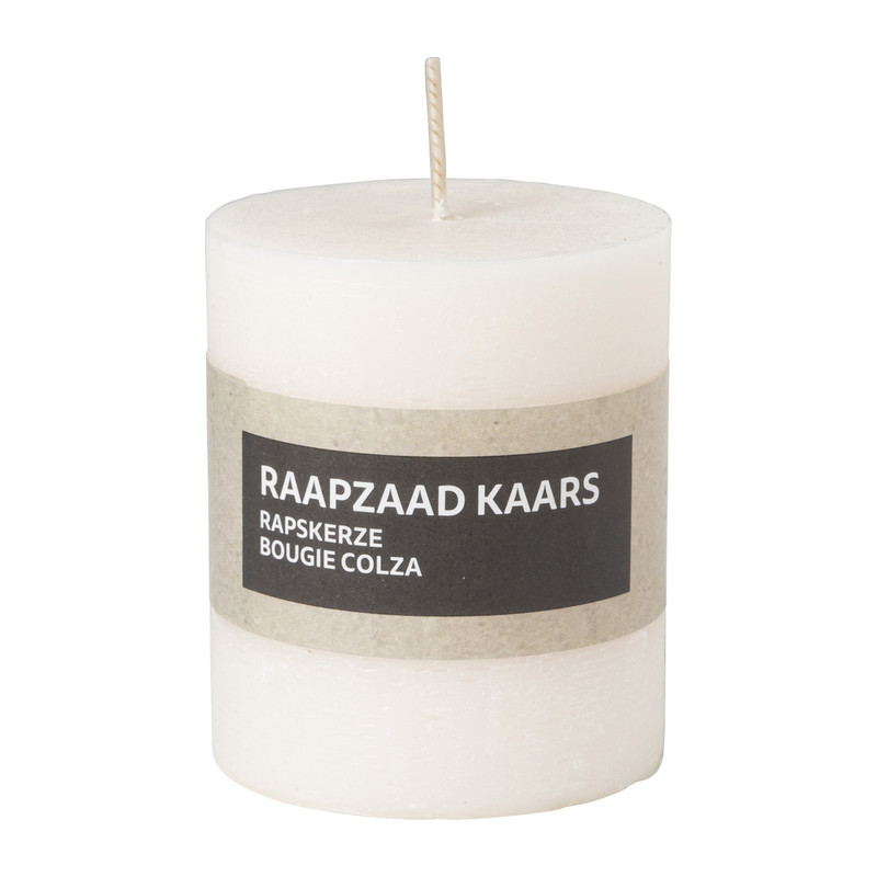 Kaars raapzaad - ivoor - ø7x8 cm