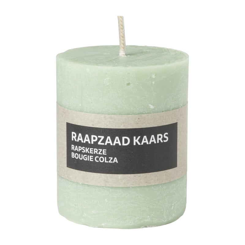 Kaars raapzaad - groen - ø7x8 cm
