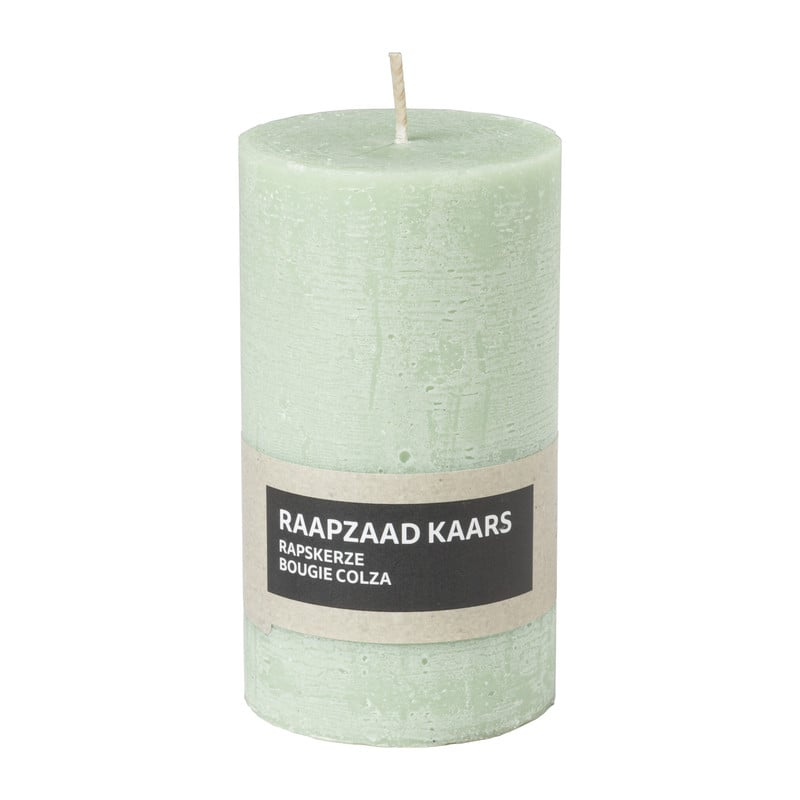 Kaars raapzaad - groen - ø7x12 cm