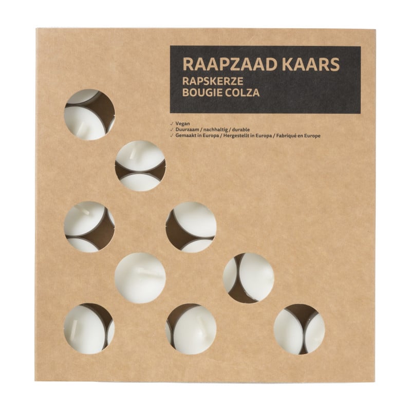 Waxinelichten raapzaad - set van 25 