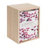 Kaars in houten doosje groot - 9.5x12.5 - paars