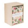 Kaars in houten doosje groot - 9.5x12.5 - groen