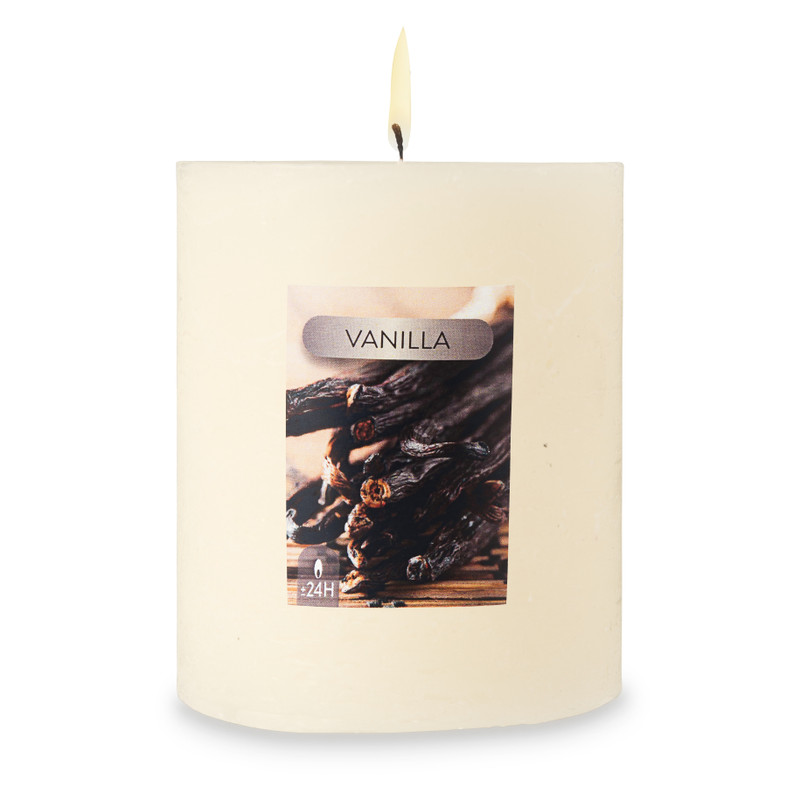 Geurkaars rustiek - vanilla - 8x6.5 cm 