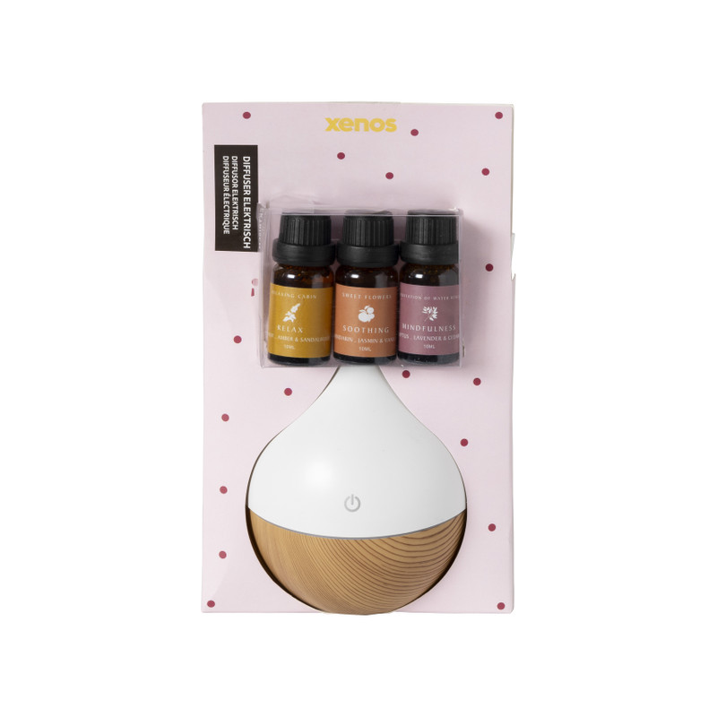 Cadeau set diffuser & olie - wit - 23x13.5x10 cm