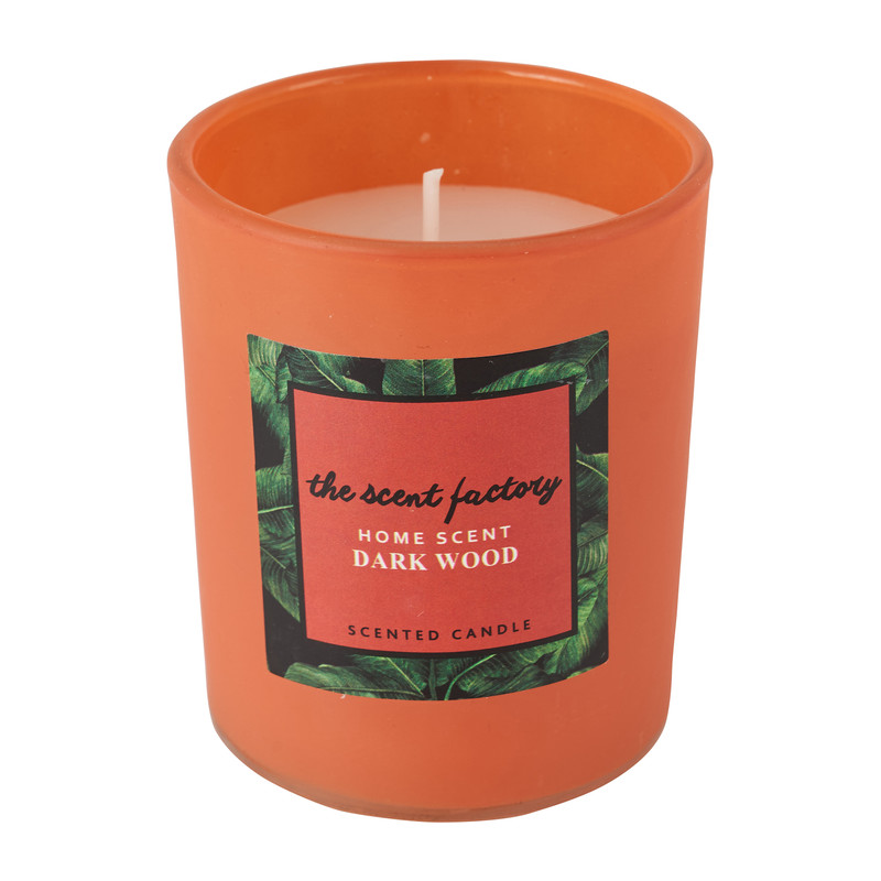 Home scent kaars in glas - Dark Wood - ⌀6x7.5 cm