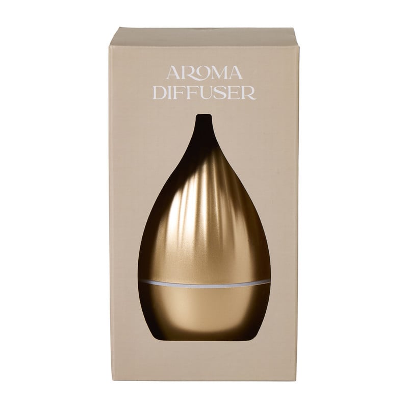 Elektrische diffuser - goudkleurig - ø9.5x17 cm
