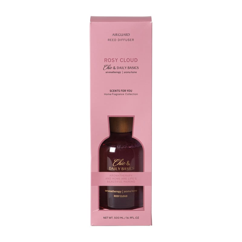 Geurstokjes rosy cloud - roze - 500 ml