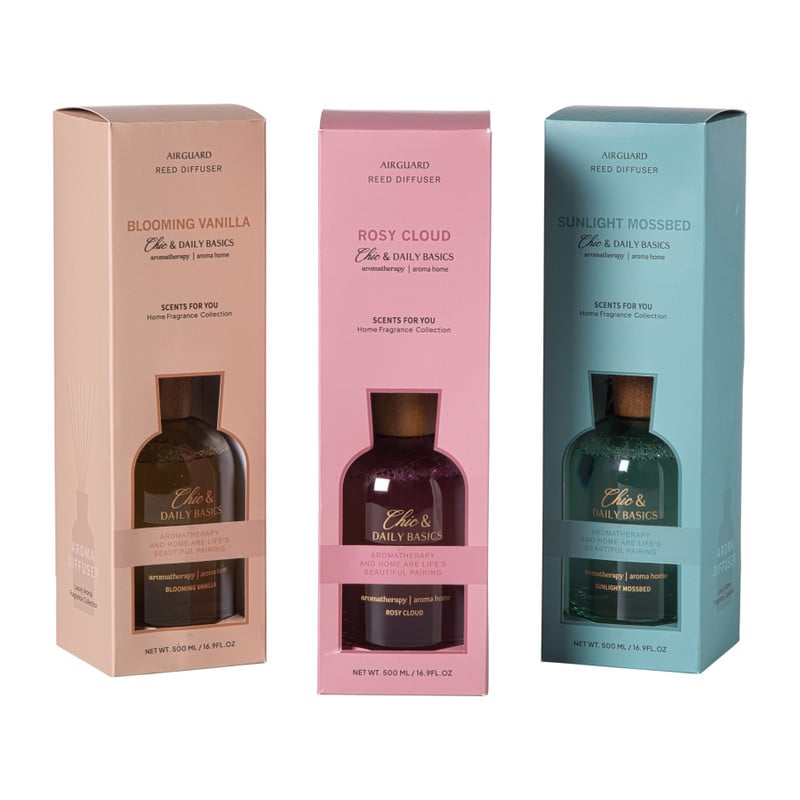 Geurstokjes rosy cloud - roze - 500 ml