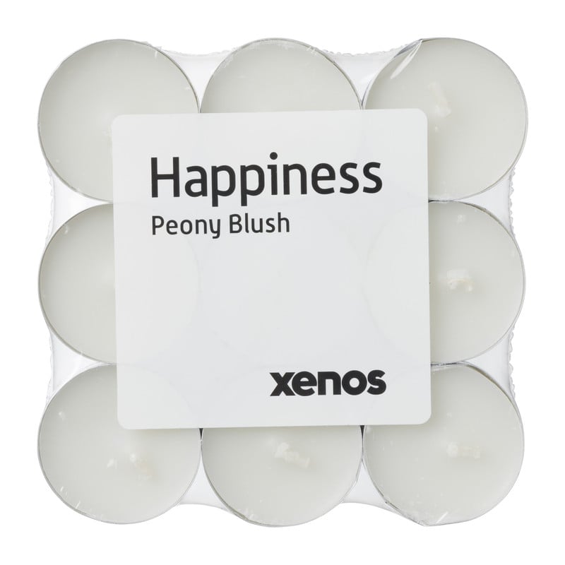 Geurwaxinelichten happiness - set van 18