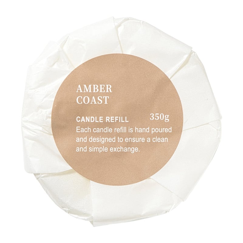 Navulling geurkaars - amber coast - 350 gram