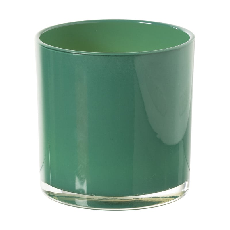 Waxinelichthouder - groen - ø10x10 cm