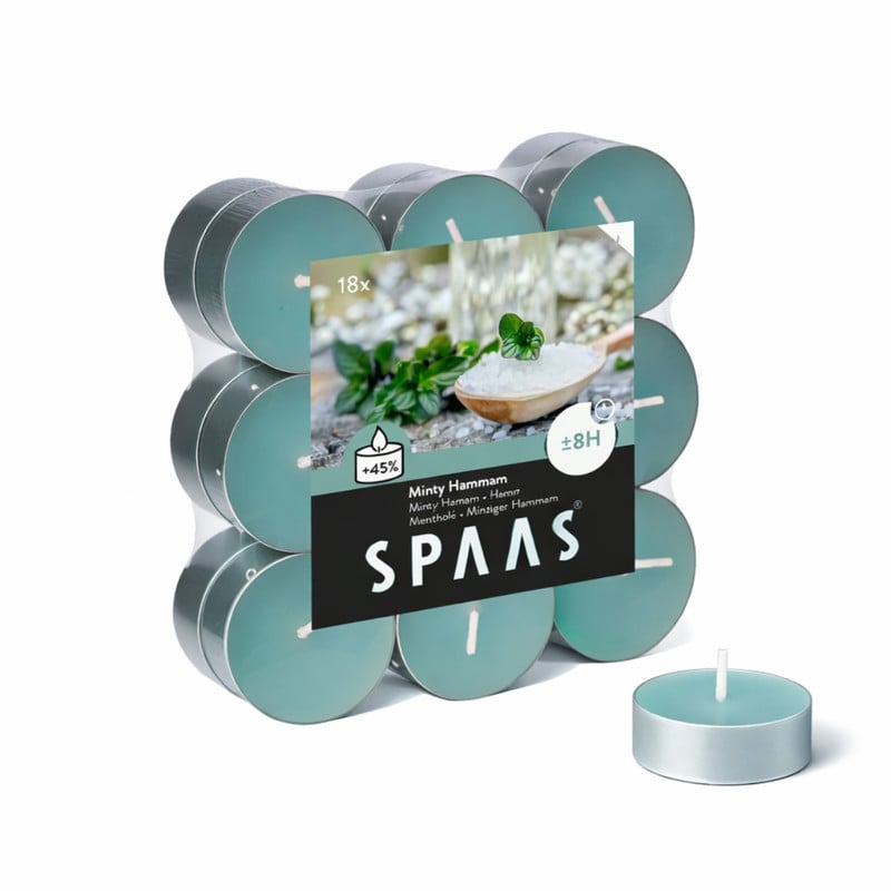 Geur waxinelichten- minty hammam - set van 18