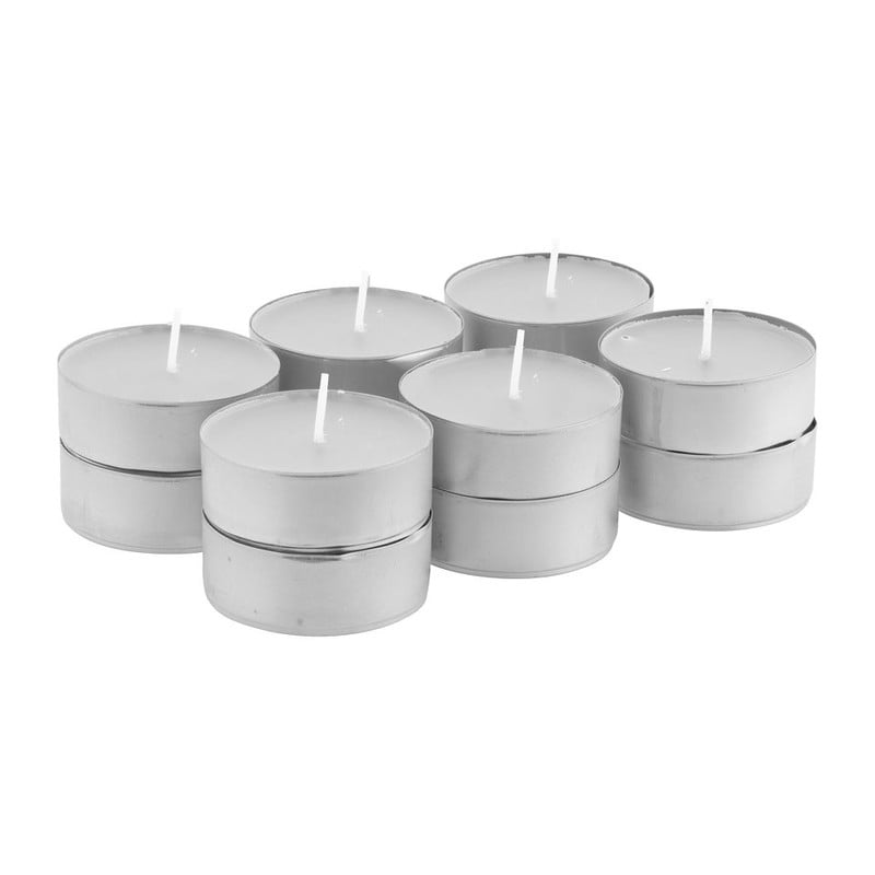 Spaas maxi-theelichten - Cotton Blossom - 12 stuks - 10 branduren