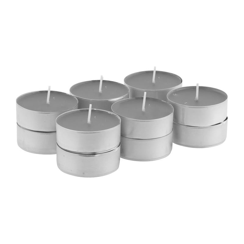 Spaas maxi-theelichten - Exotic Wood -  10 branduren - 12 stuks
