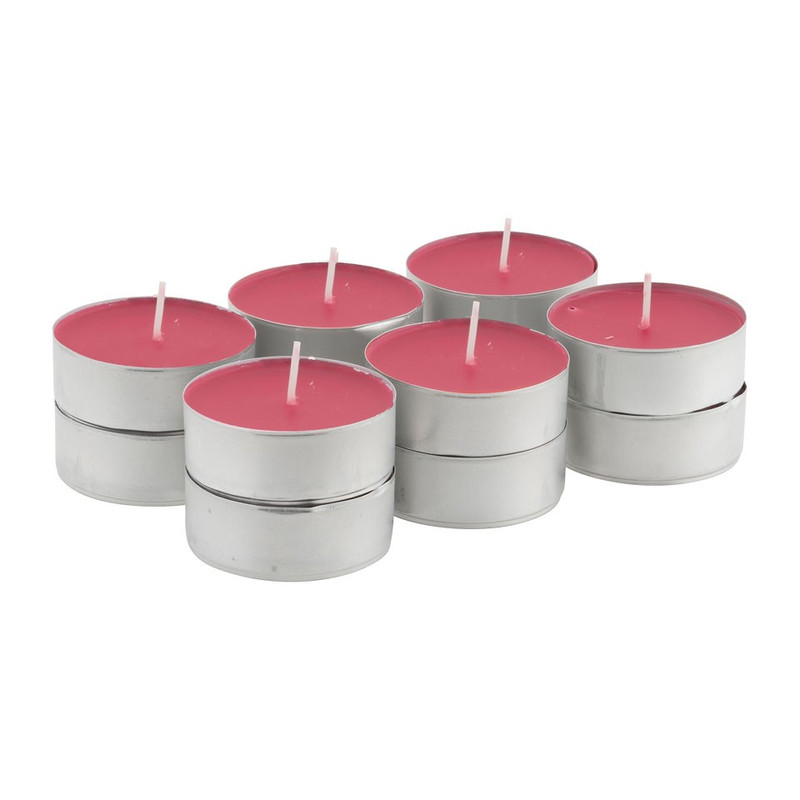 Spaas maxi-theelichten - Tropical Delight -  10 branduren - 12 stuks