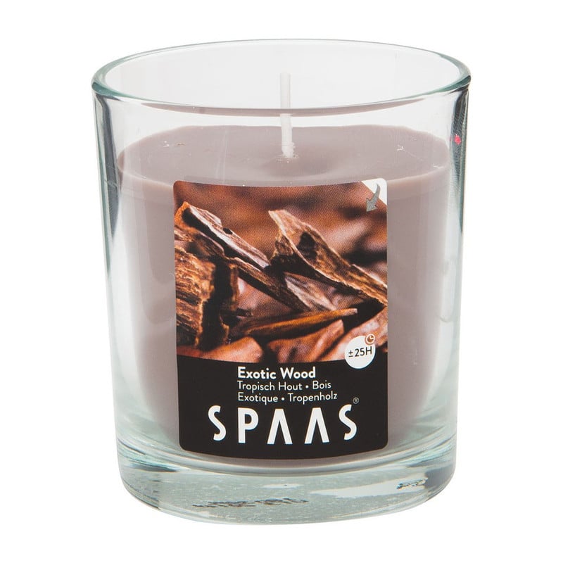 Spaas geurkaars in glas - Exotic Wood