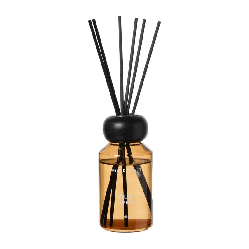 Geurstokjes velvet amber - bruin - 80 ml