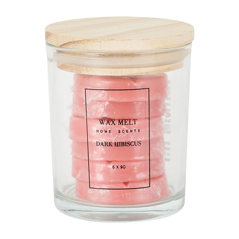 Waxmelts in pot - dark hibiscus - set van 6
