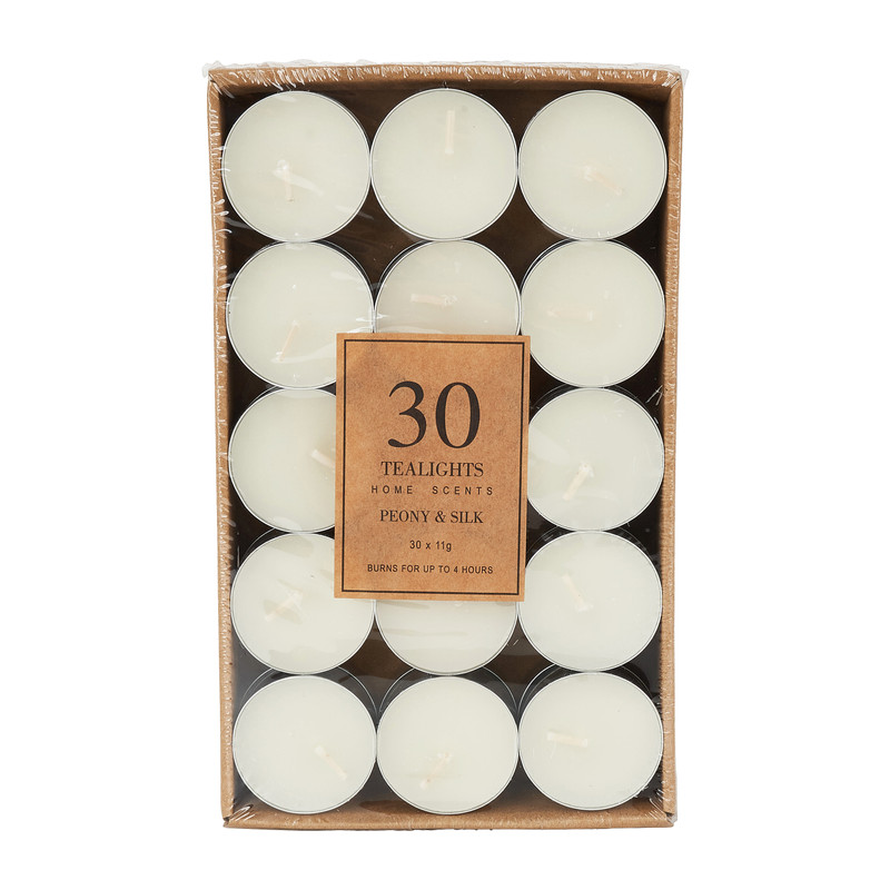 Geurtheelichten - peony silk - set van 30 