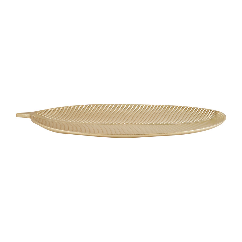 Decoratieplateau blad - goud - 59 cm