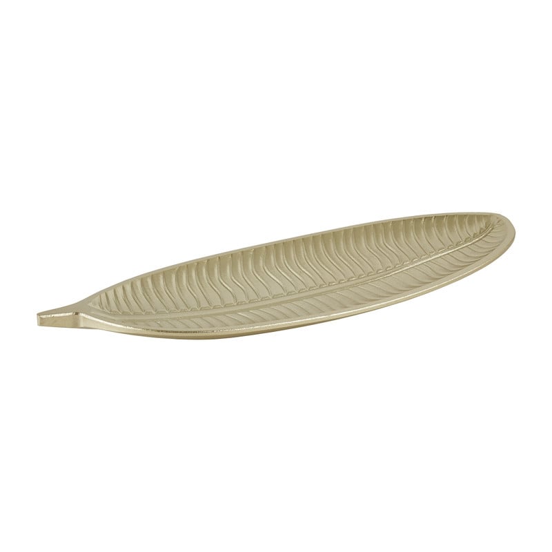 Decoratie plateau blad - goud - 40 cm 