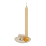 Dinerkaars schaaltje - beer - wit/goud - Ø13 cm