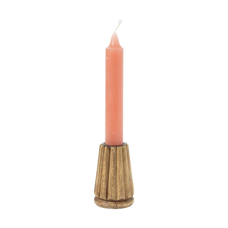 Kandelaar hout - diverse varianten - ø5.5x6.5 cm