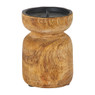 Kandelaar stompkaars - hout - ⌀7x10 cm 