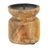 Kandelaar stompkaars - hout - ⌀10x11 cm 