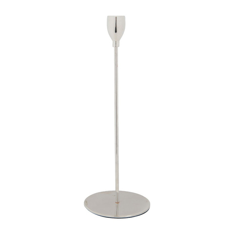 Kandelaar smal - 28 cm - zilverkleurig