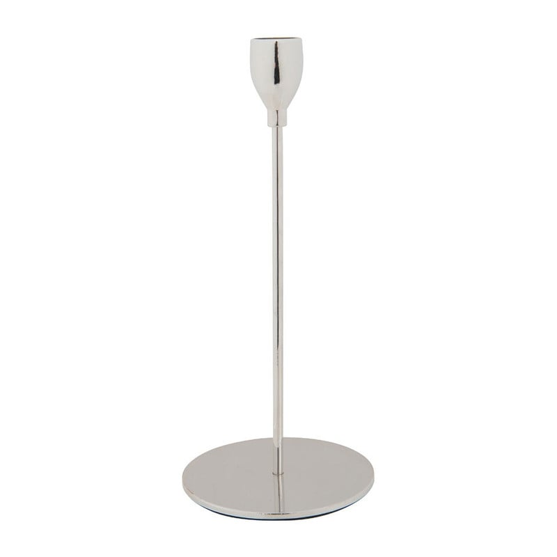 Kandelaar smal - 23 cm - zilverkleurig
