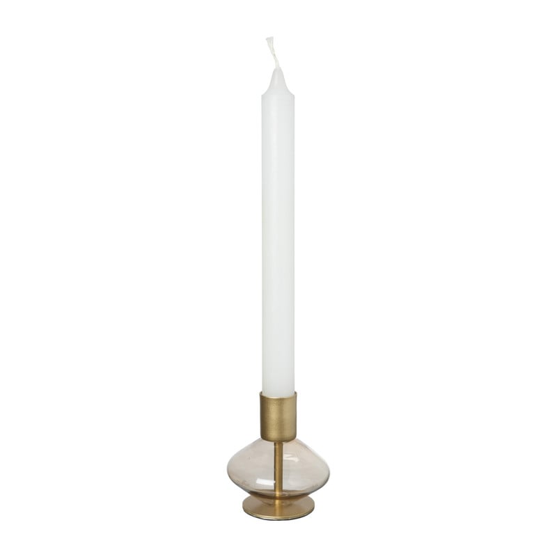 Dinerkaars houder - roze/goud - ø7x8.4 cm