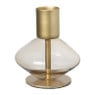Dinerkaars houder - roze/goud - ø7x8.4 cm