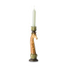Dinerkaars kandelaar giraffe - groen/bruin - 7x7x26 cm